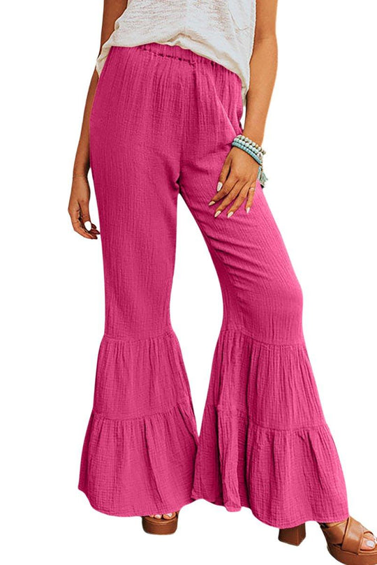 Taylor High Waist Ruffled Bell Bottoms - Klazzi Fashion Boutique