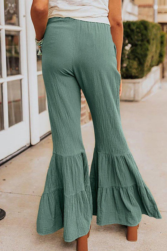 Taylor High Waist Ruffled Bell Bottoms - Klazzi Fashion Boutique