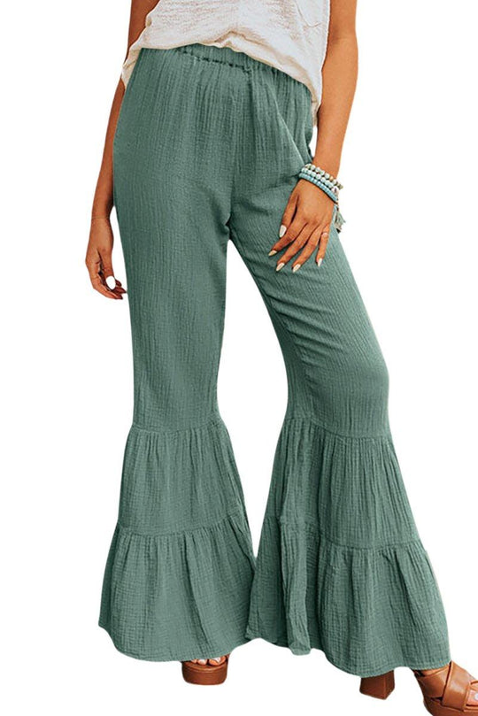 Taylor High Waist Ruffled Bell Bottoms - Klazzi Fashion Boutique