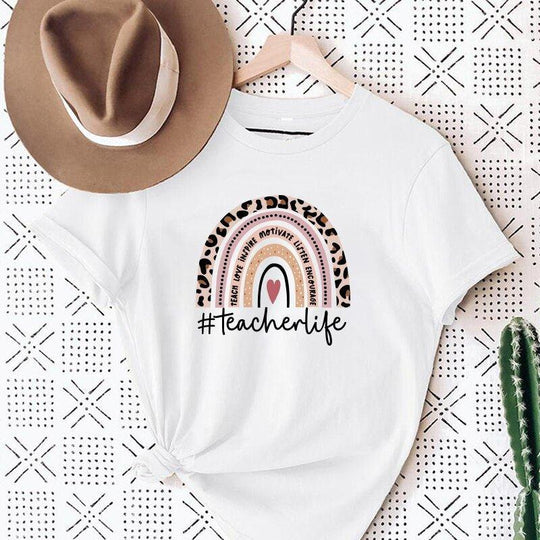 Teach Love Rainbow Teacher Life Shirts - Klazzi Fashion Boutique