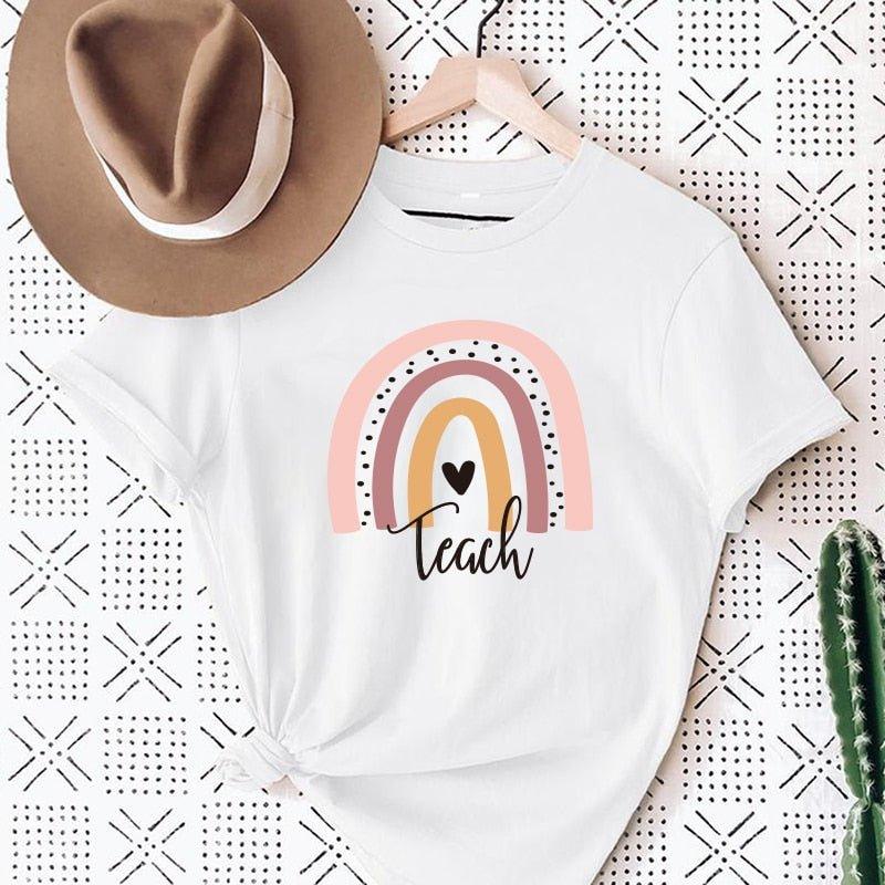 Teach Love Rainbow Teacher Life Shirts - Klazzi Fashion Boutique