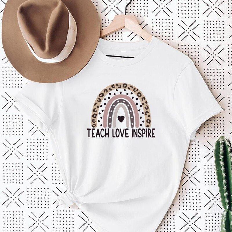 Teach Love Rainbow Teacher Life Shirts - Klazzi Fashion Boutique