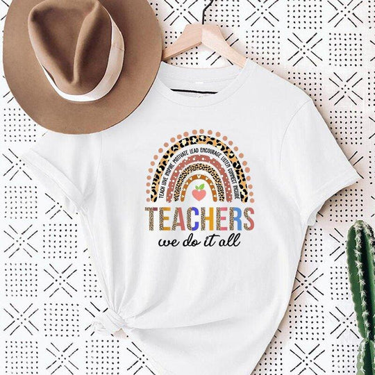 Teach Love Rainbow Teacher Life Shirts - Klazzi Fashion Boutique