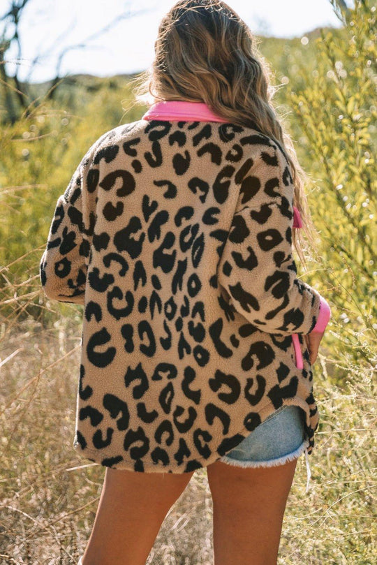 Teddy Bear Leopard Shacket - Klazzi Fashion Boutique