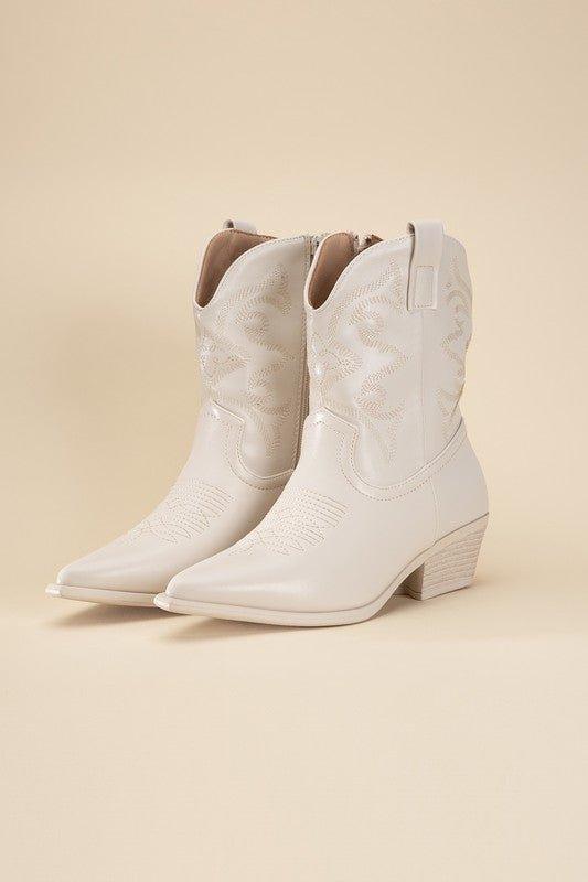 WILLA-1 Western Booties - Klazzi Fashion Boutique