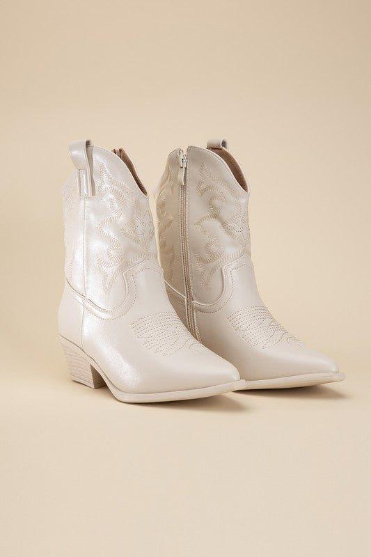 WILLA-1 Western Booties - Klazzi Fashion Boutique