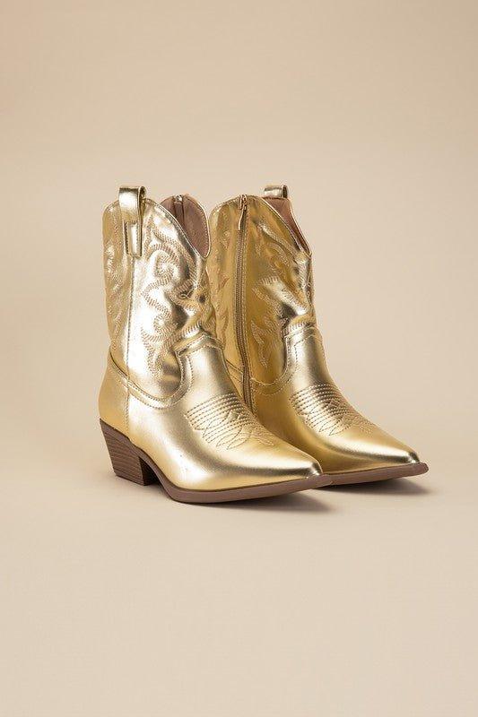 WILLA-1 Western Booties - Klazzi Fashion Boutique