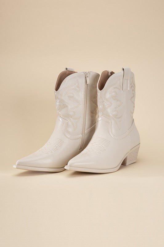 WILLA-1 Western Booties - Klazzi Fashion Boutique