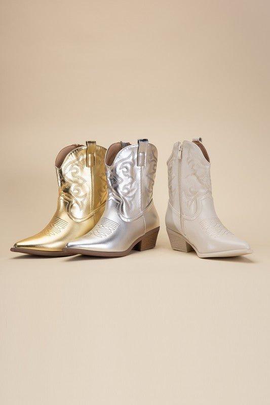 WILLA-1 Western Booties - Klazzi Fashion Boutique