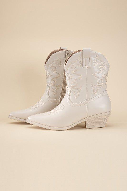 WILLA-1 Western Booties - Klazzi Fashion Boutique