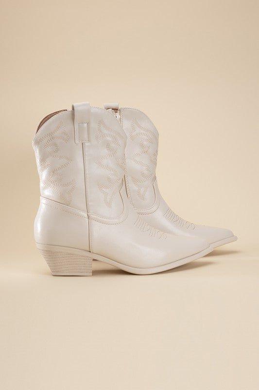 WILLA-1 Western Booties - Klazzi Fashion Boutique