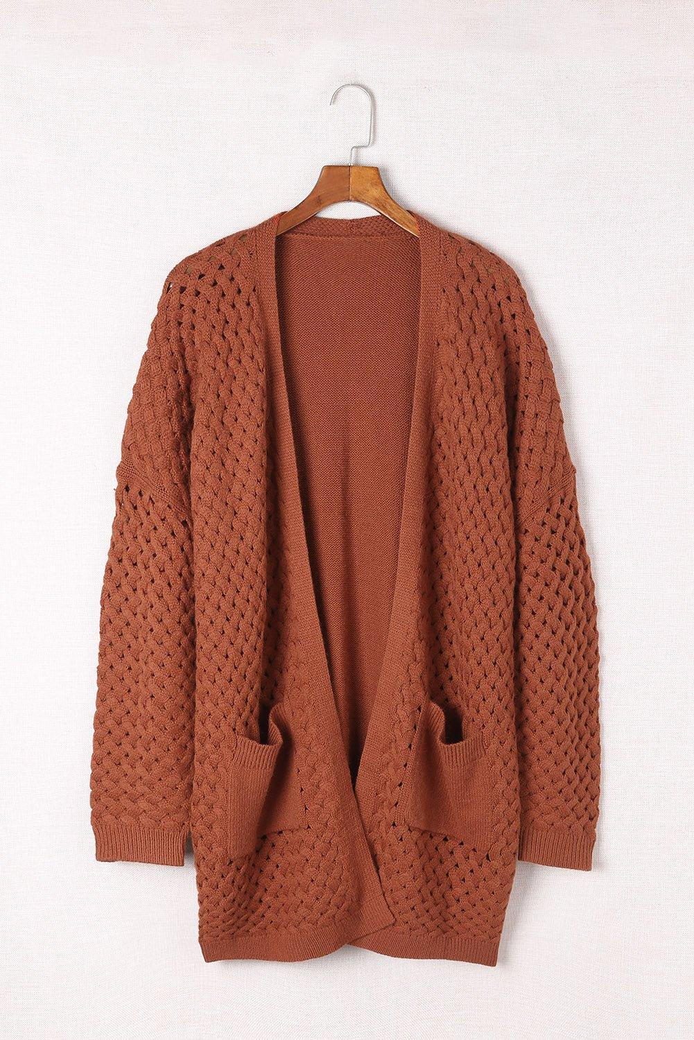 Woven Knitted Cardigan - Klazzi Fashion Boutique