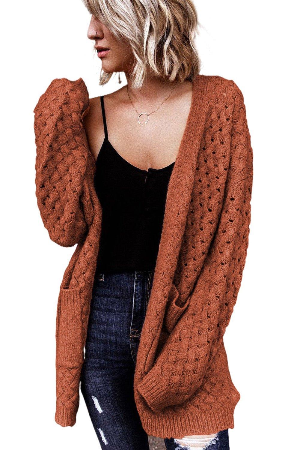 Woven Knitted Cardigan - Klazzi Fashion Boutique