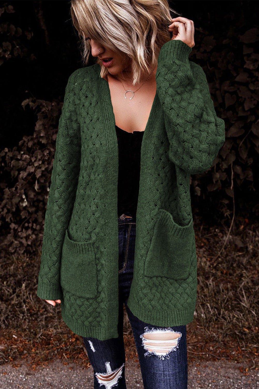 Woven Knitted Cardigan - Klazzi Fashion Boutique